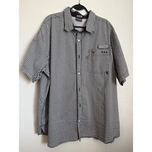 Columbia PFG Texas Longhorns Shirt Mens XXL Black Gingham Fishing Button Down